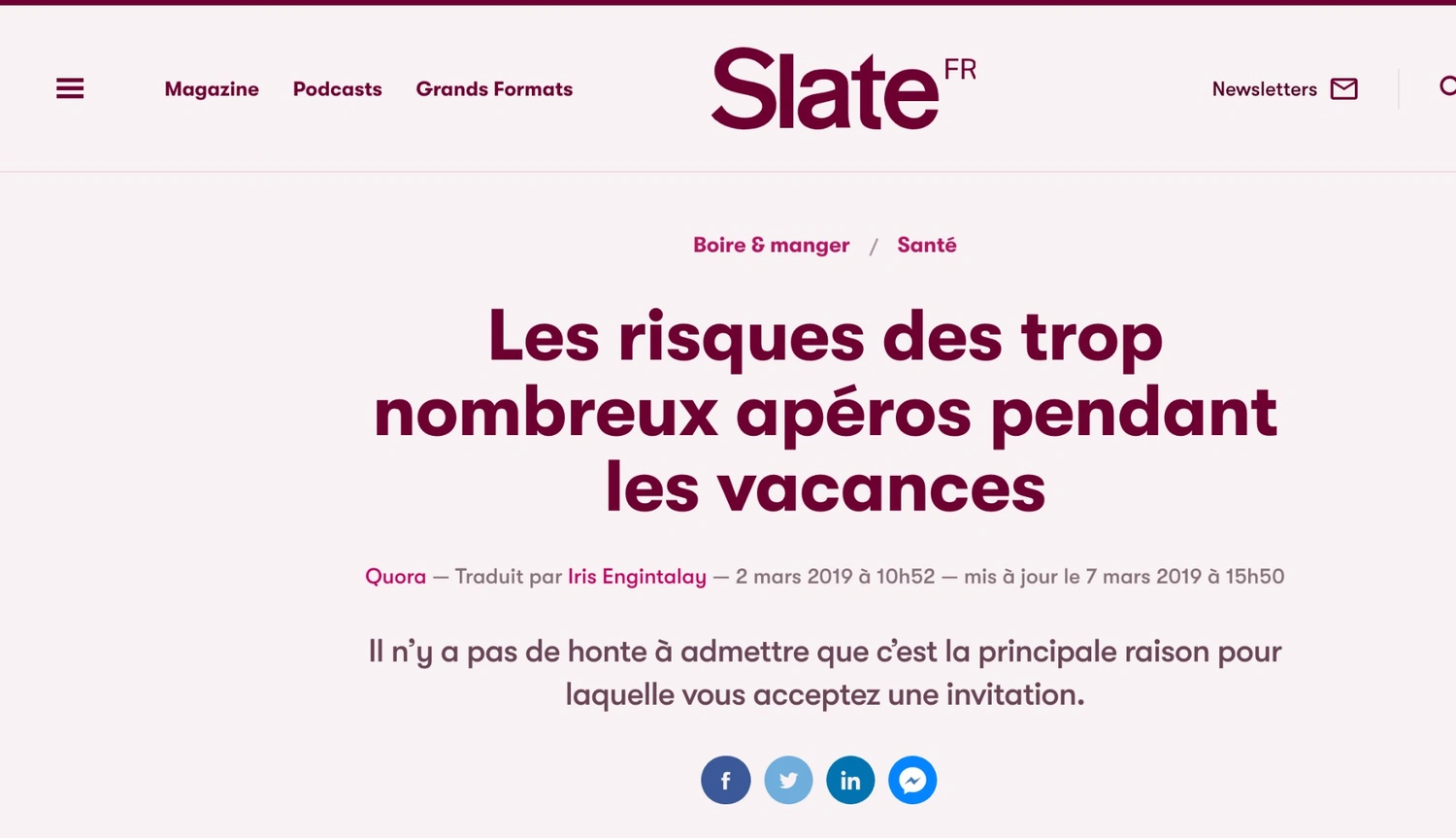 SLATE FRANCE NEWS